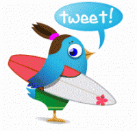 Пляжные иконки-птички Twitter от ElmaStudio